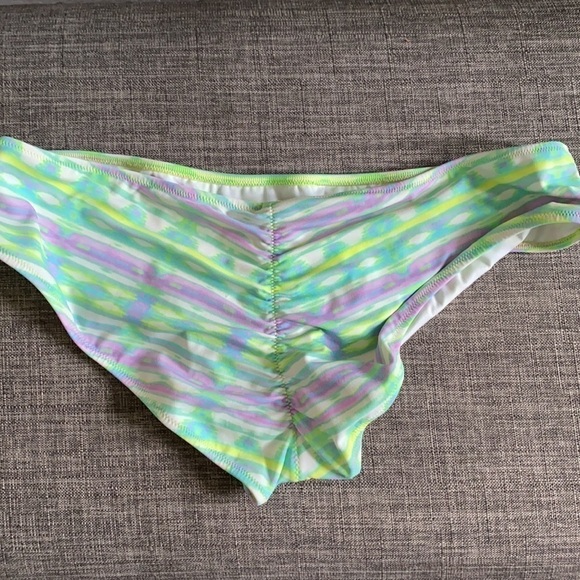 Green purple tie dye inspired hipster bikini L - Picture 9 of 9